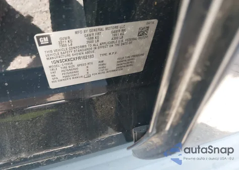 2015 Chevrolet Suburban 1500 Ltz z USA, uszkodzony, nr VIN 1GNSCKKCXFR162183